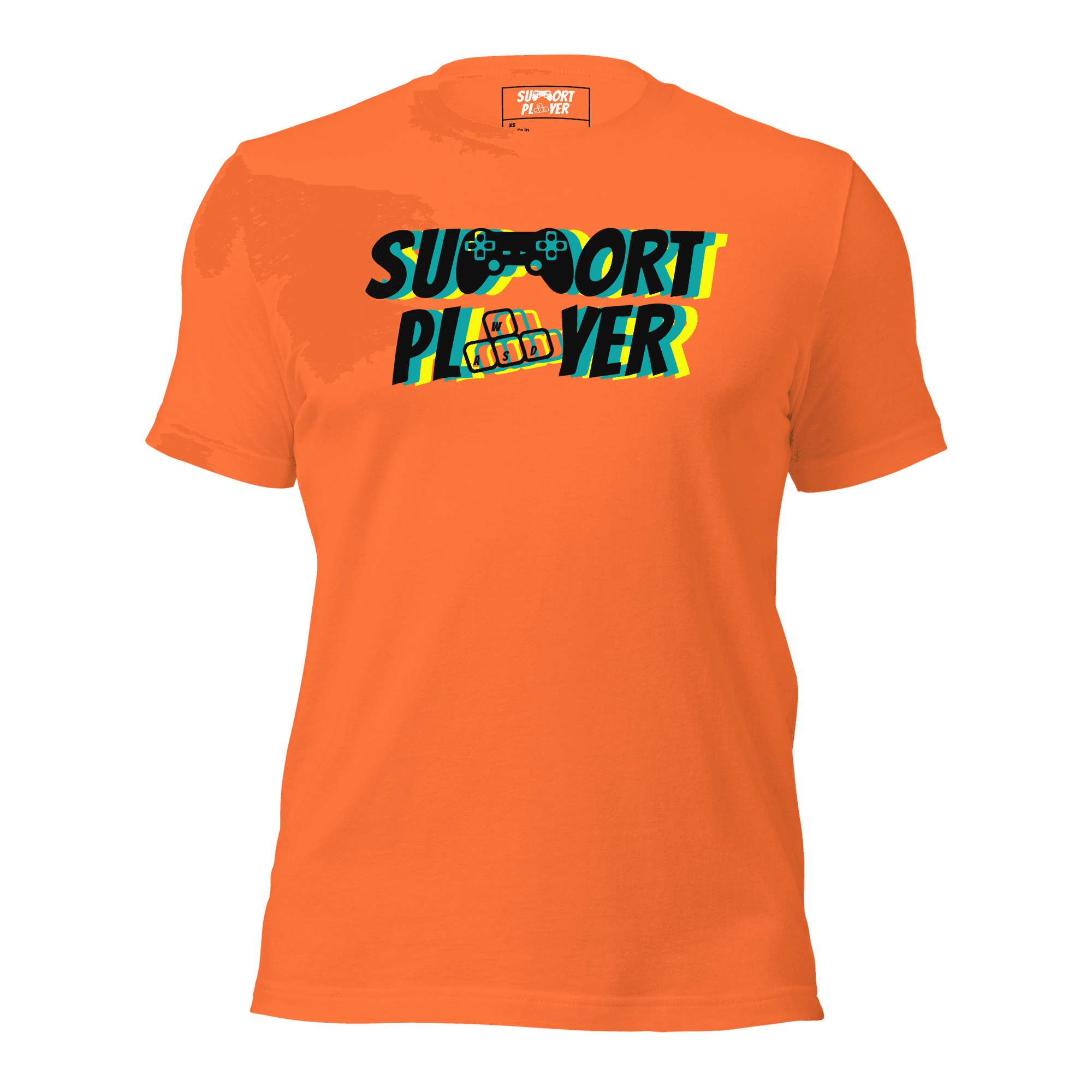Support Player brand tee in safety orange